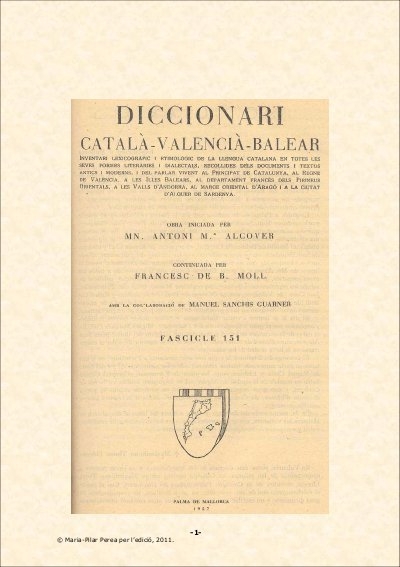 Coberta de Diccionari català-valencià-balear  (Tom III- Fascicle 33)