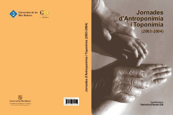 Coberta de Jornades d'Antroponímia i Toponímia (2003-2004)