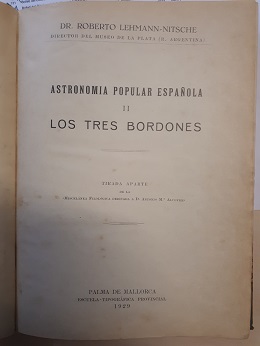 Coberta de Astronomía popular española. Los tres borbones