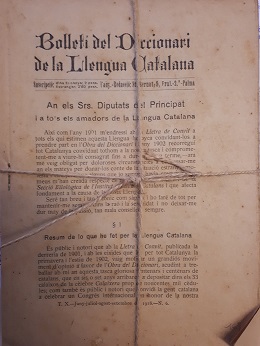 Coberta de Bolletí del Diccionari de la Llengua Catalana (Tom X)