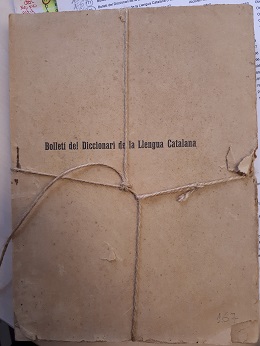 Coberta de Bolletí del Diccionari de la llengua Catalana  (Tom XIV)