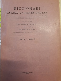 Coberta de Diccionari Català-Valencià-Balear (Tom III - Fascicle 37)