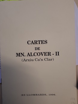 Coberta de Cartes de Mn. Alcover - II (Arxiu Ca'n Clar)