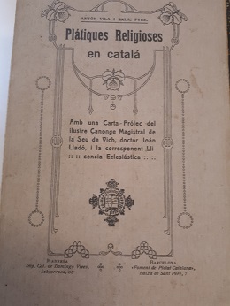 Coberta de Plátiques Religioses en catalá