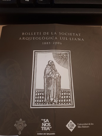 Coberta de Bolletí de la Societat Arqueològica Lul·liana 1885-2006