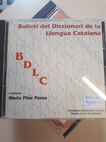 Coberta de Bolletí del Diccionari de la Llengua Catalana