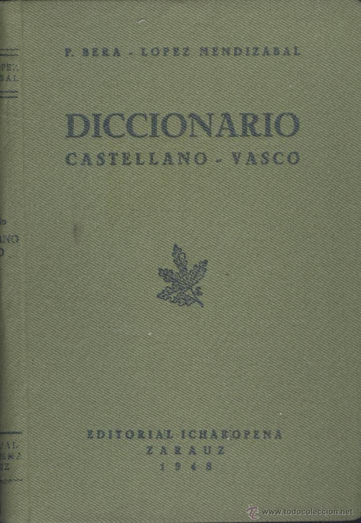Coberta de Diccionario Castellano-Vasco