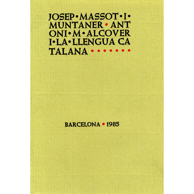 Coberta de Antoni Maria Alcover i la llengua catalana