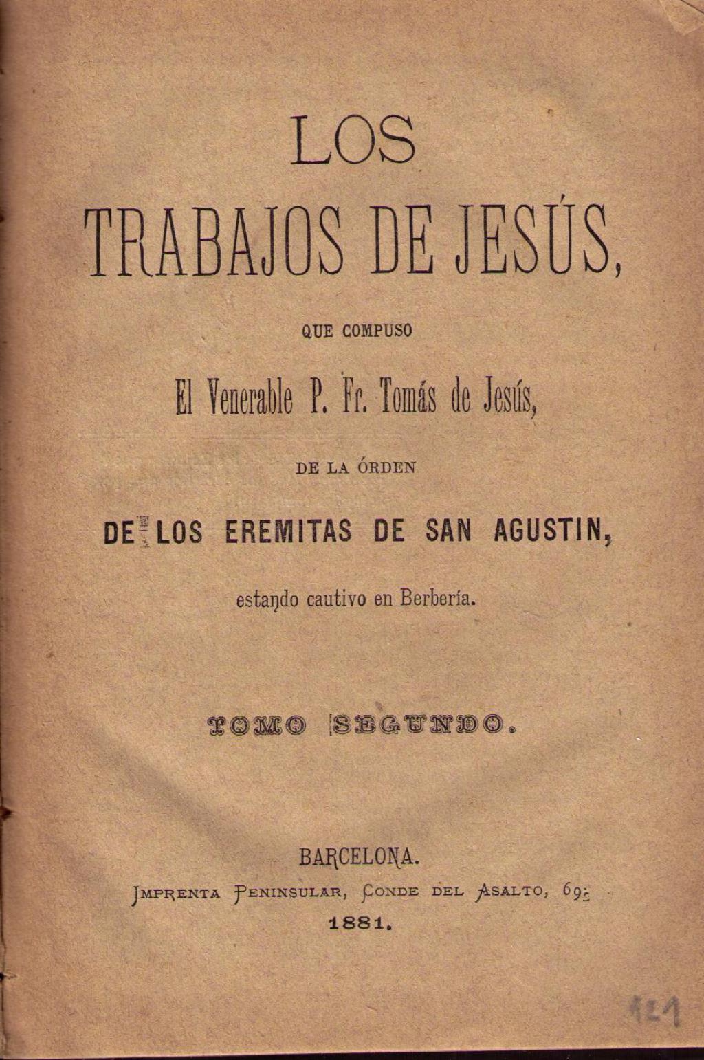 Coberta de Los trabajos de Jesús (Tom II)