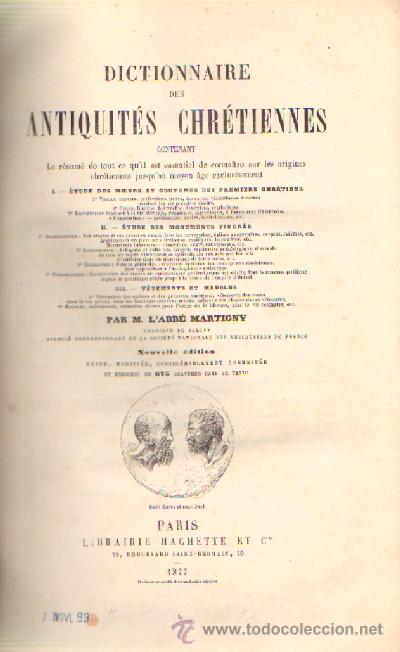 Coberta de Dictionnaire des Antiquités Chrétiennes