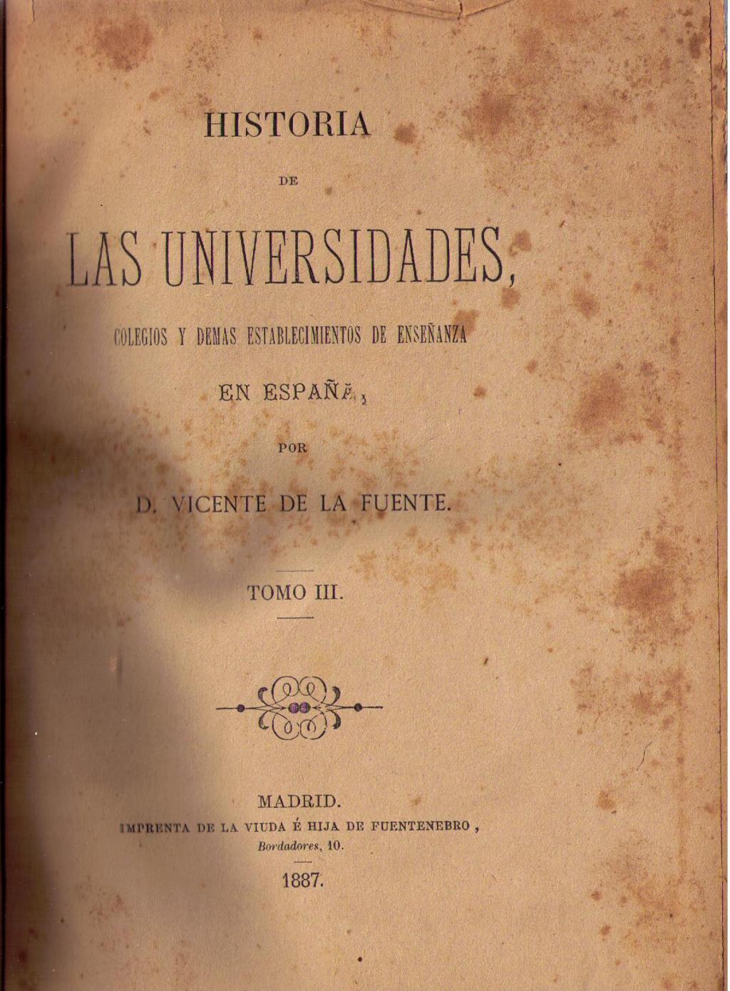 Coberta de Historia de les Universidades (TOM III i IV)