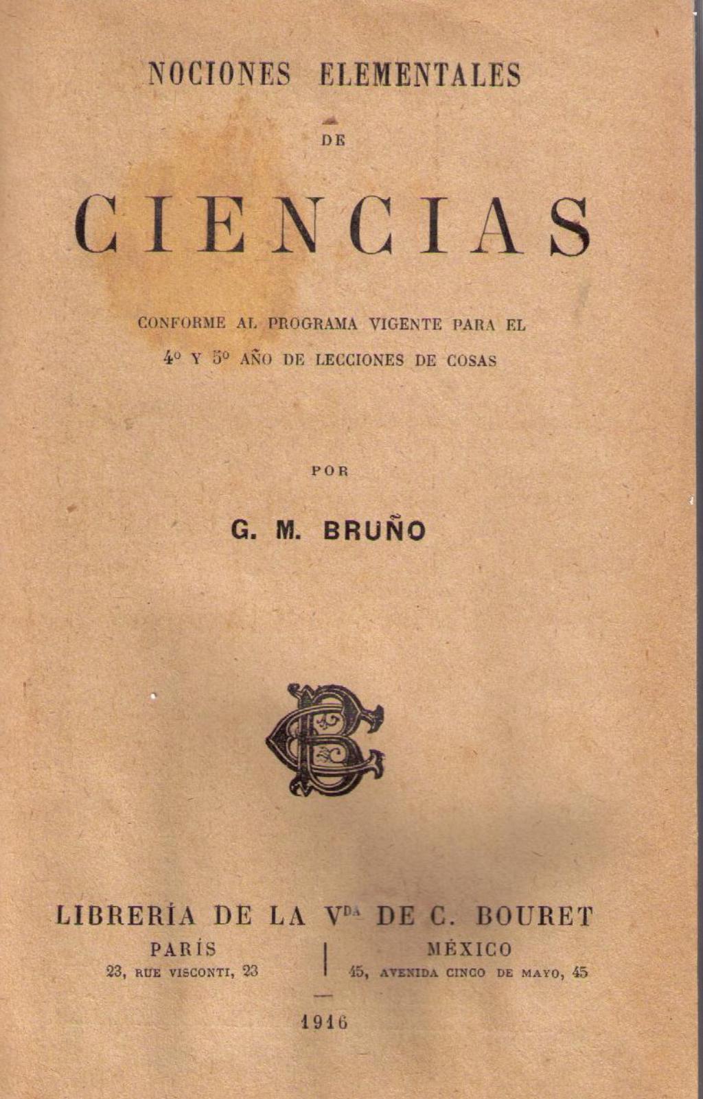 Coberta de Nociones elementales de ciencias
