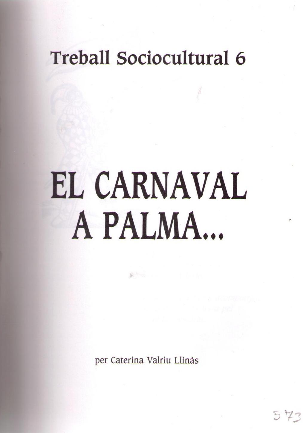 Coberta de El carnaval a Palma...