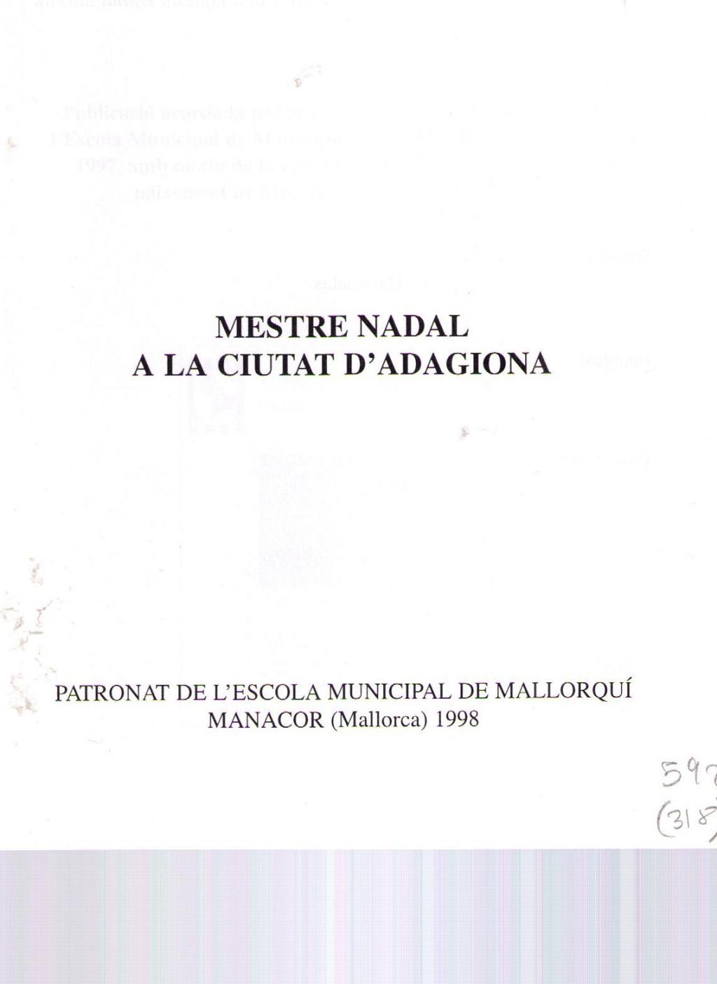 Coberta de Mestre Nadal a la ciutat d´Adagiona