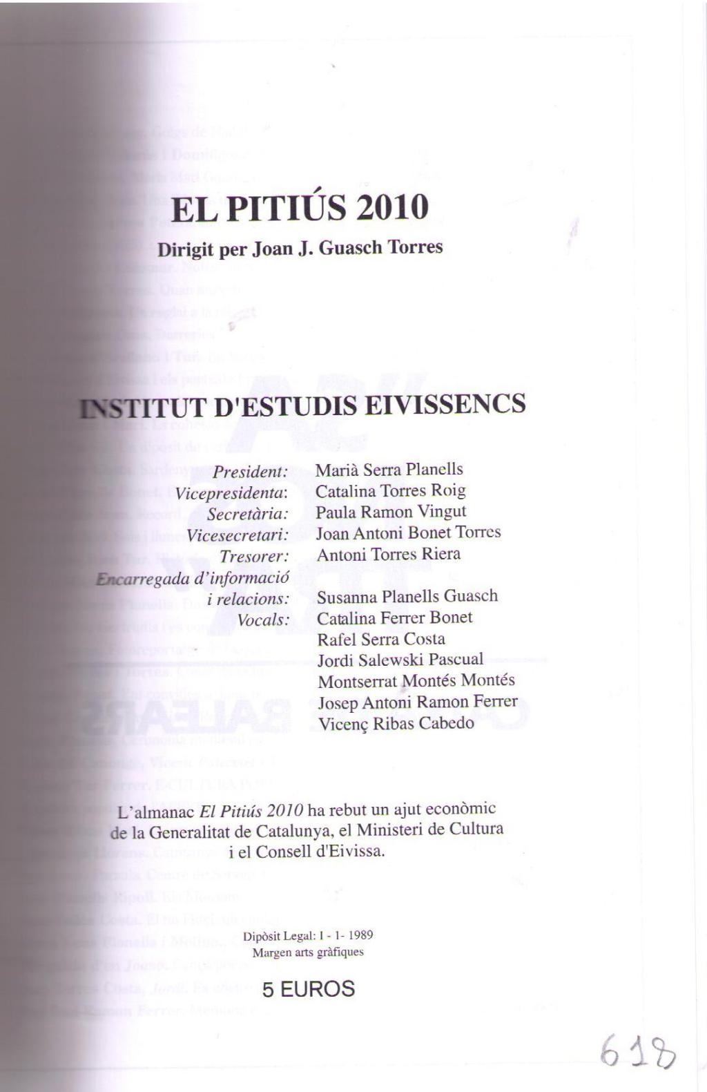Coberta de El Pitiús 2010
