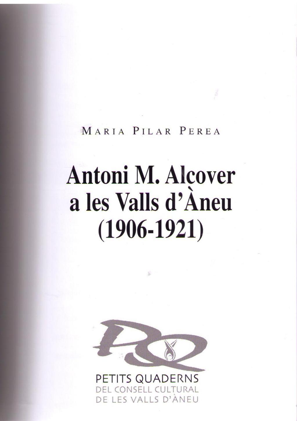 Coberta de Antoni M. Alcover a les Valls d´Àneu (1906-1921)