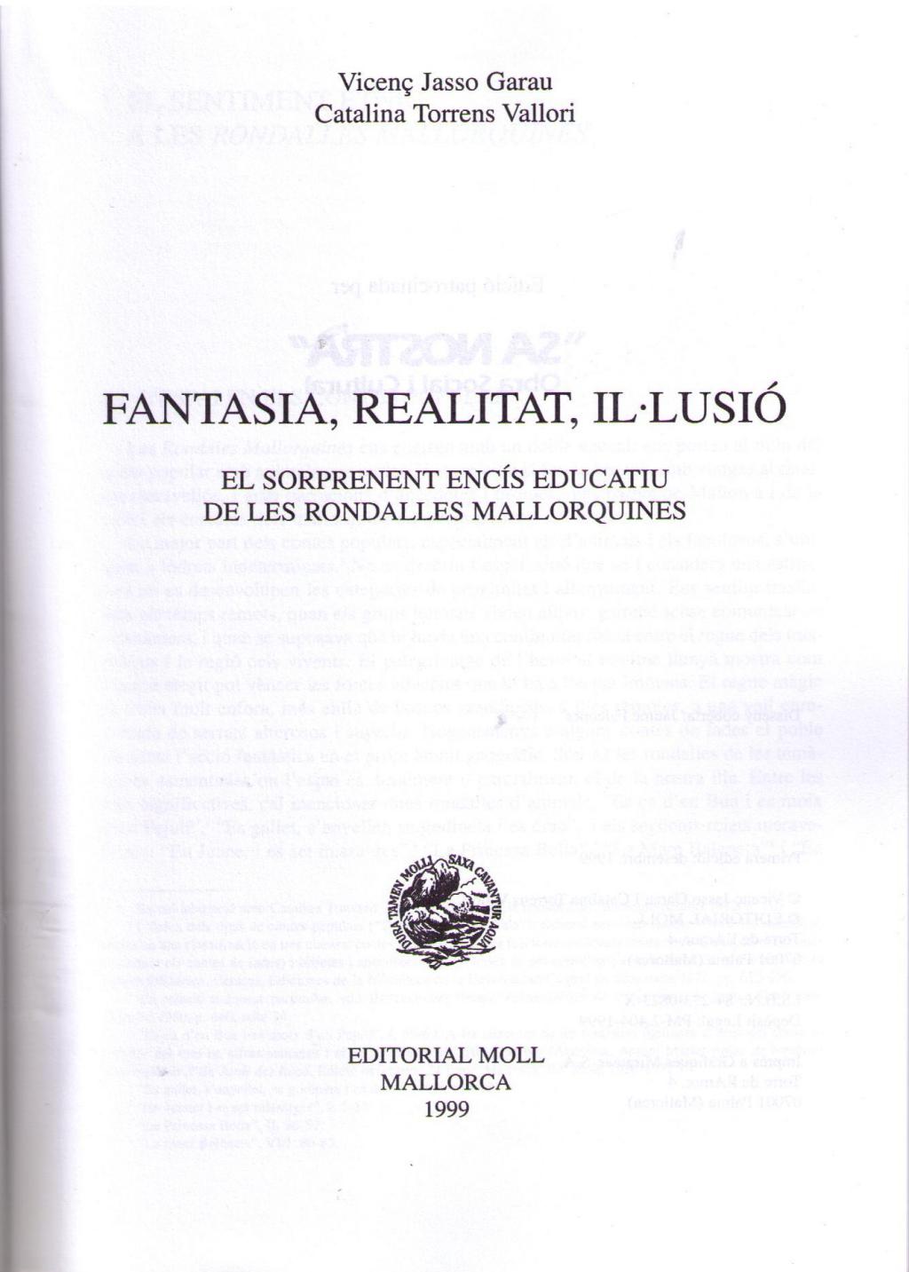 Coberta de Fantasia, realitat, il·lusió 