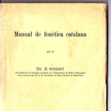 Coberta de Manual de fonètica catalana 
